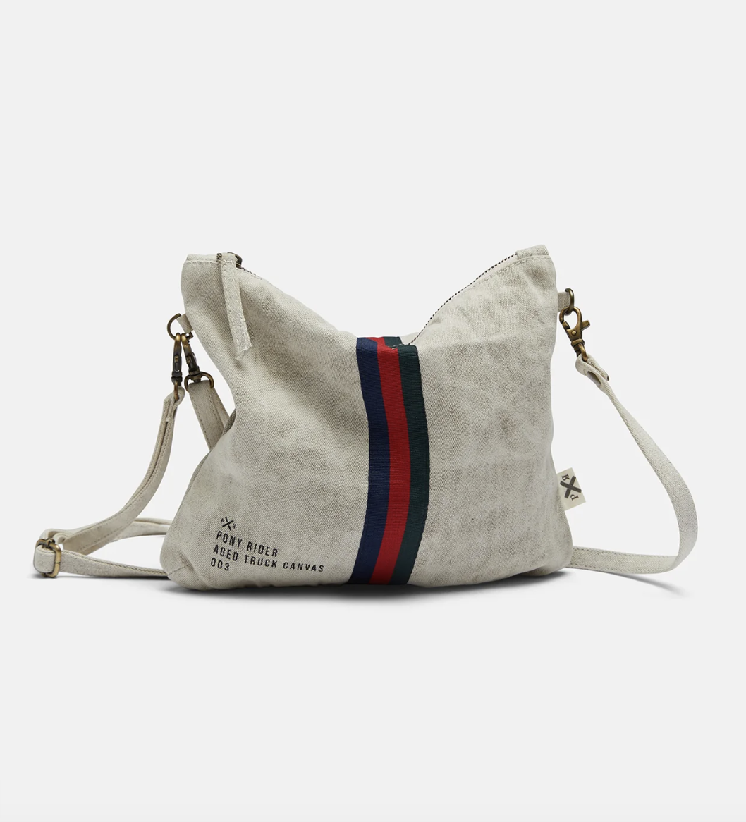 Pony Rider Escapee Clutch Bag with Strap - Natural
