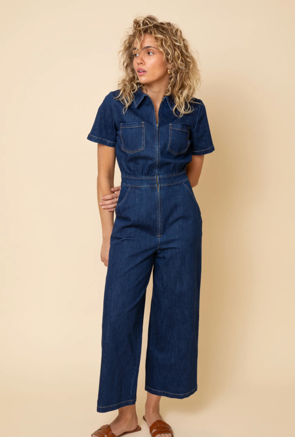 Frock Me Out Denim Freestyler Jumpsuit - Indigo