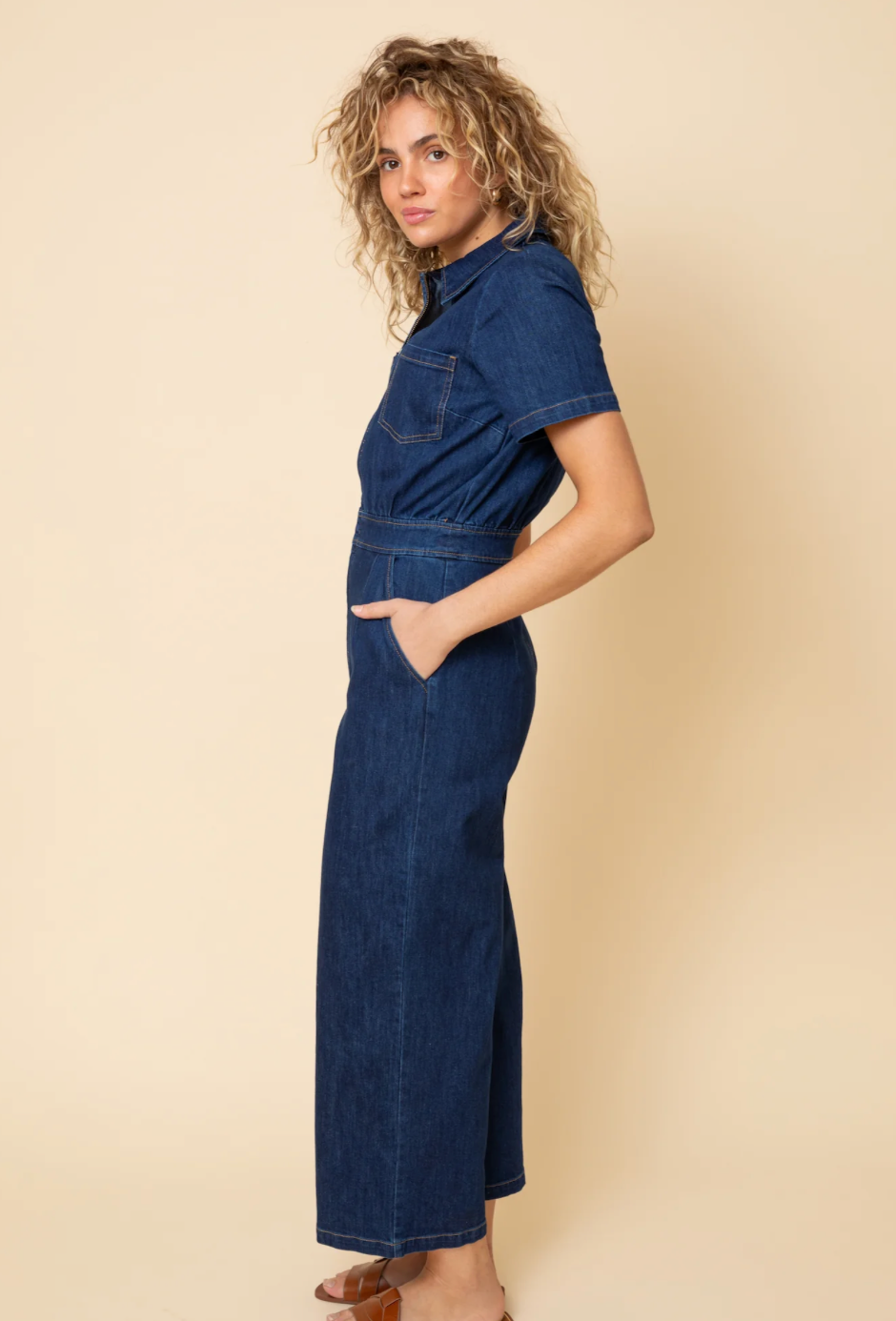 Frock Me Out Denim Freestyler Jumpsuit - Indigo