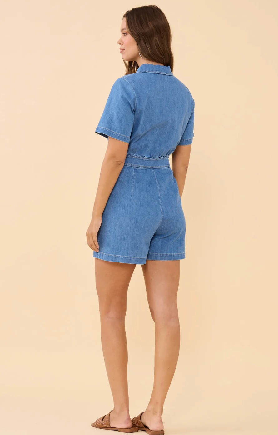 Frock Me Out denim shortie jumpsuit