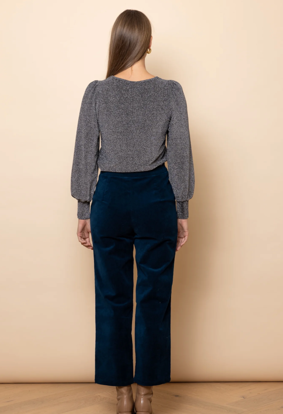 Frock Me Out Petrol Velvet pant