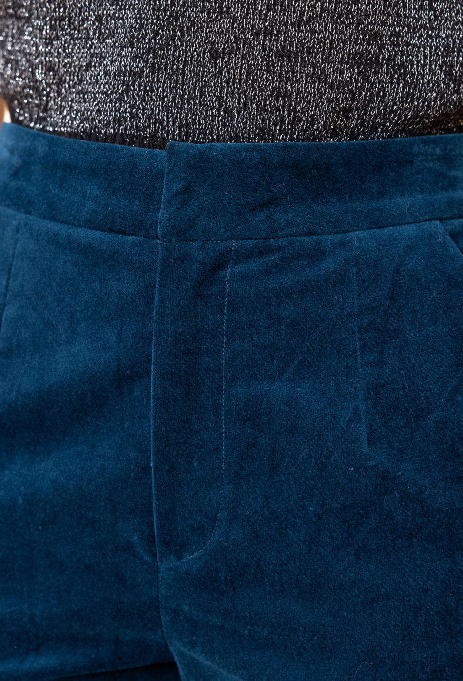 Frock Me Out Petrol Velvet pant