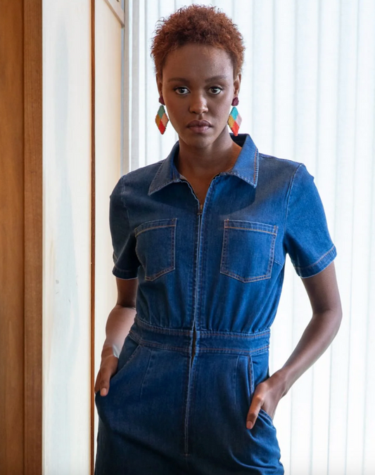 Frock Me Out Denim Freestyler Jumpsuit - Vintage wash
