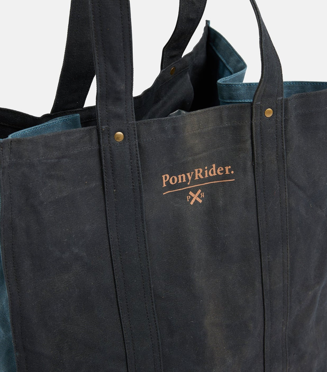 Pony Rider Market Canvas tote - Blue
